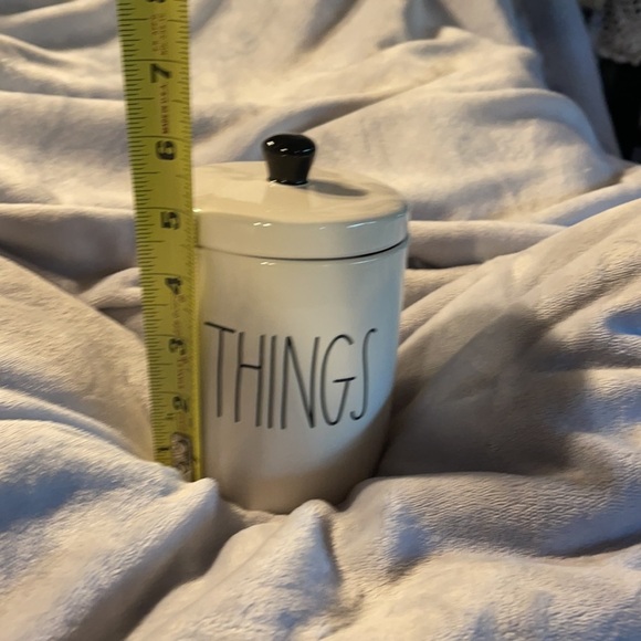 Ceramic Lidded Rae Dunn “Things” canister - Picture 4 of 4